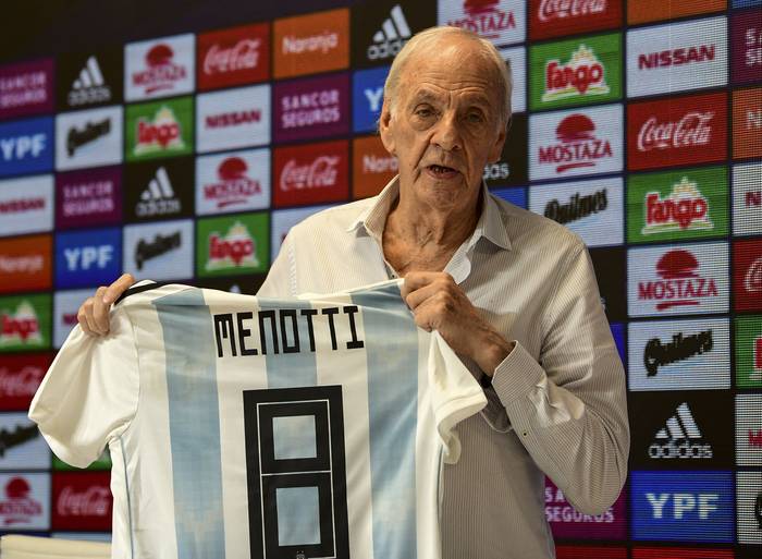 César Luis Menotti (archivo, junio de 2019). · Foto: Ronaldo Schemidt, AFP